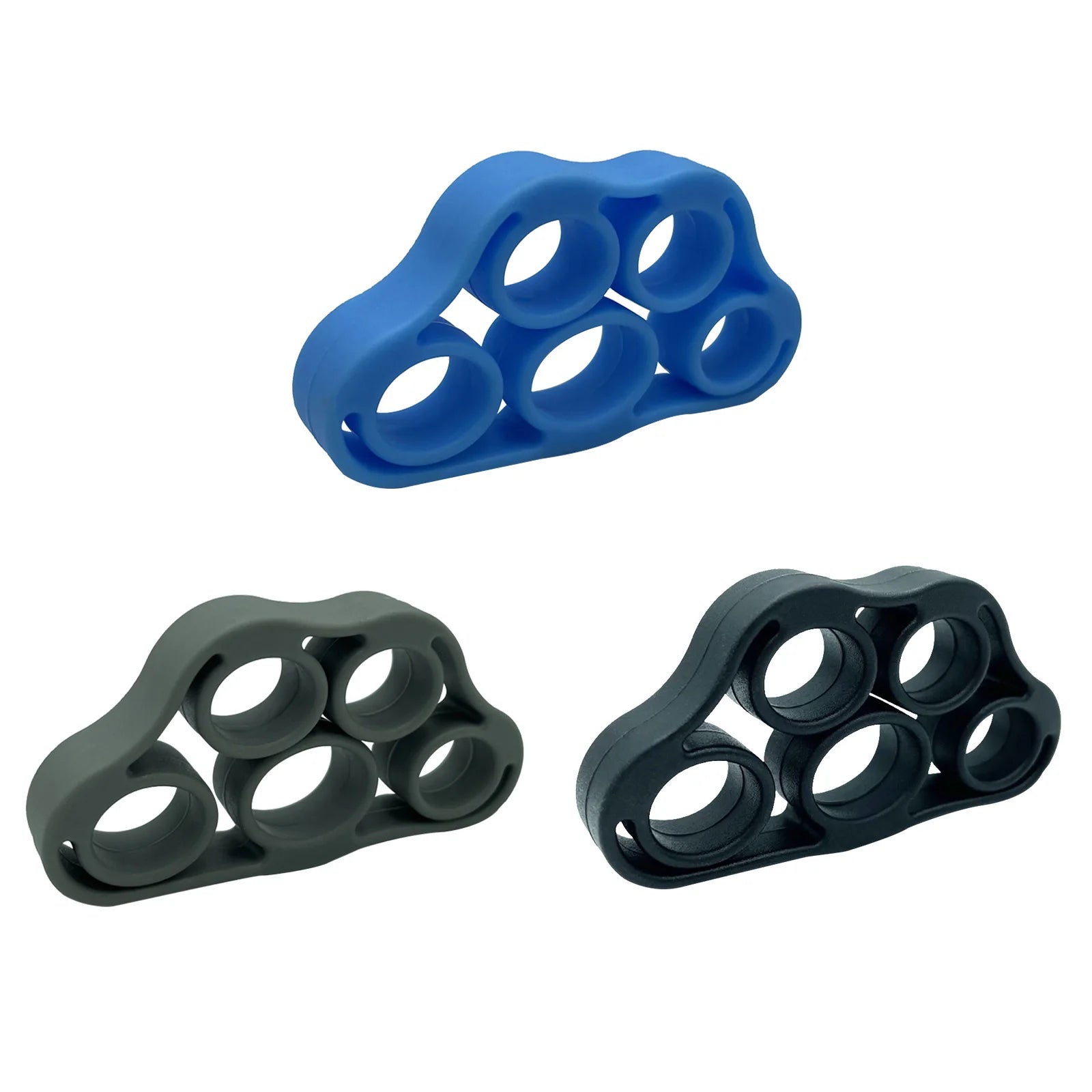 3-1PCS Silicone Finger Gripper Strengthener Trainer Elastic Hand Grip Strengthener Guitar Finger Exerciser Patient Hand Trainer