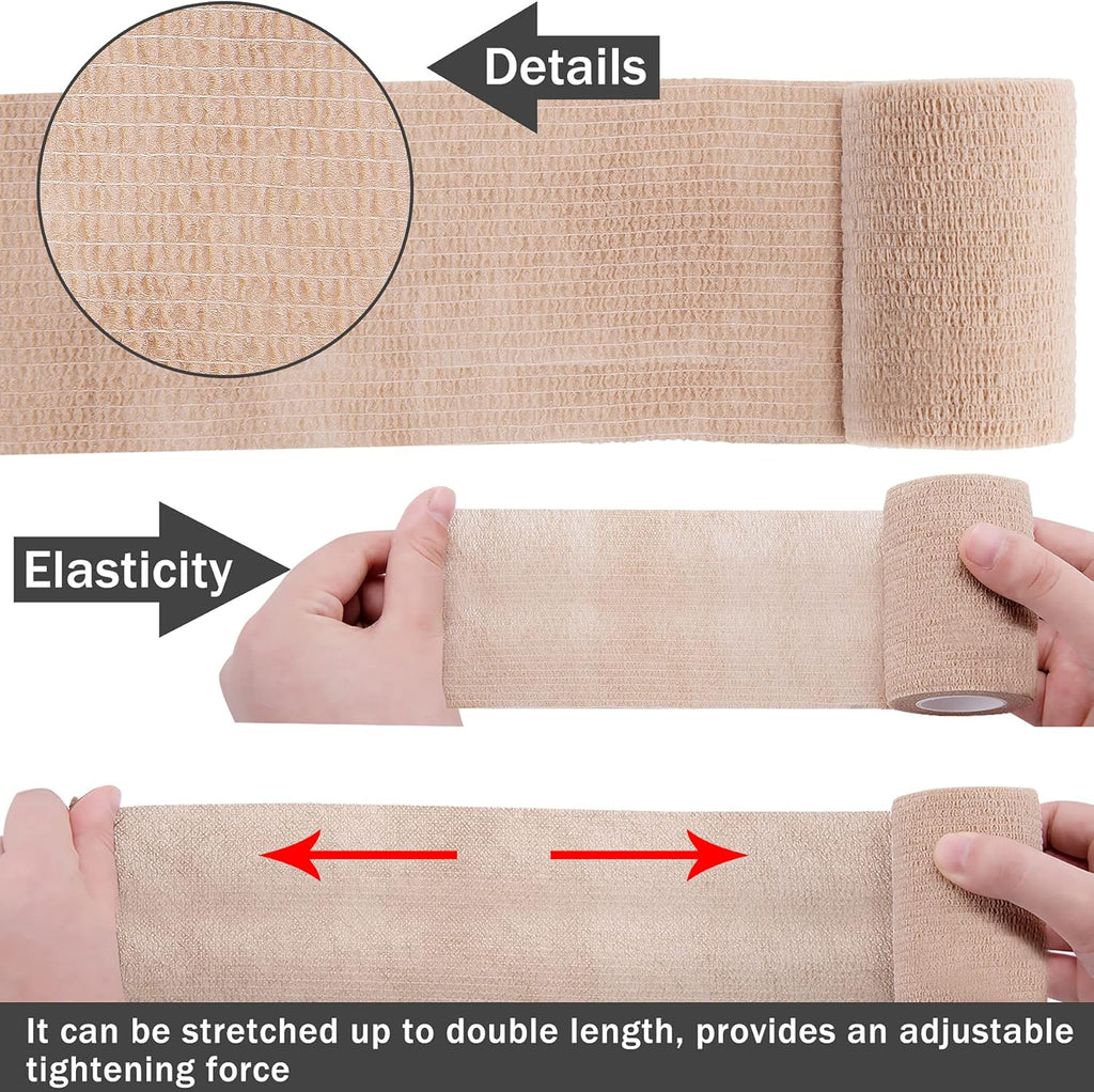 30 Rolls Self Adherent Wrap 3 Inch Self Adhesive Bandages Wrap Tape Stretch Bandage Self Stick Bandage Wraps for Wrist Ankle Swelling Sprains(15 Colors)