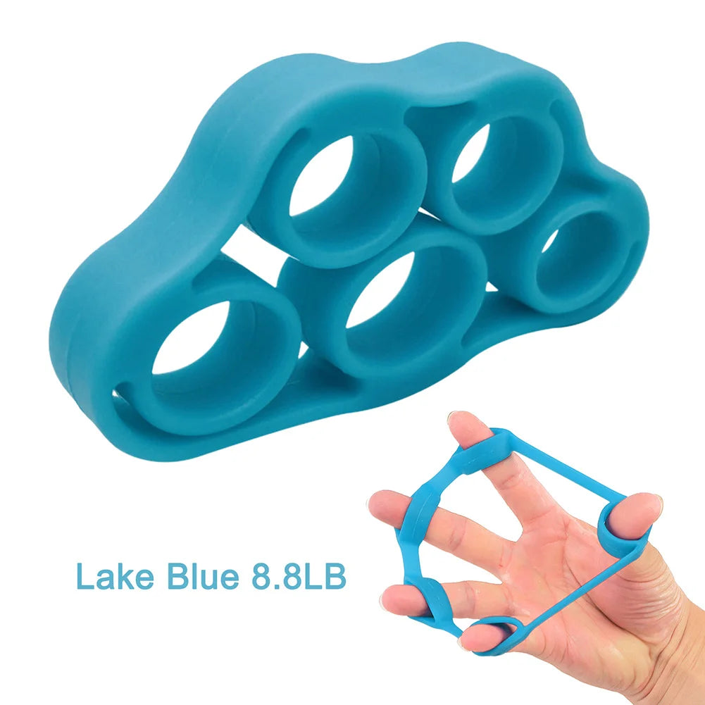 3-1PCS Silicone Finger Gripper Strengthener Trainer Elastic Hand Grip Strengthener Guitar Finger Exerciser Patient Hand Trainer