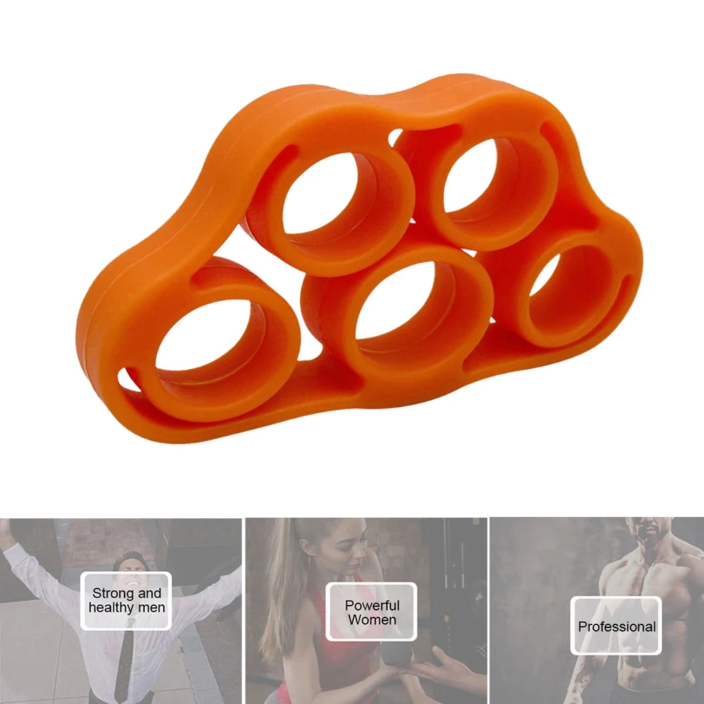 3-1PCS Silicone Finger Gripper Strengthener Trainer Elastic Hand Grip Strengthener Guitar Finger Exerciser Patient Hand Trainer