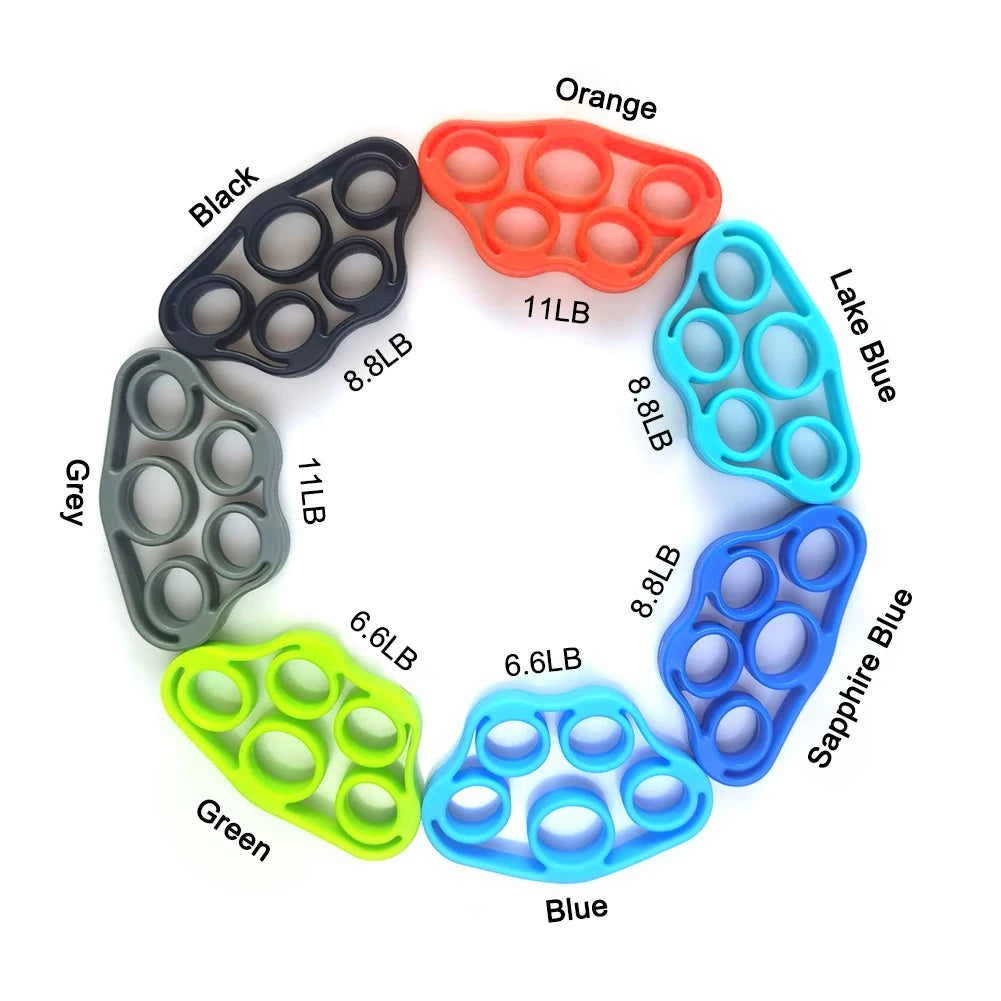 3-1PCS Silicone Finger Gripper Strengthener Trainer Elastic Hand Grip Strengthener Guitar Finger Exerciser Patient Hand Trainer