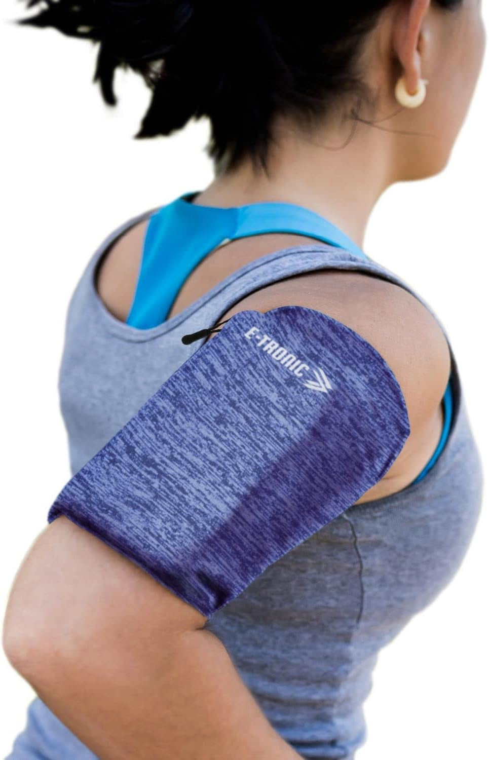 Phone Holder for Running, Cell Phone Arm Bands with Reflective Logo, Phone Strap Armband Fits Iphone and Android, Use for Running, Walking, Hiking and Biking, Blue, XL