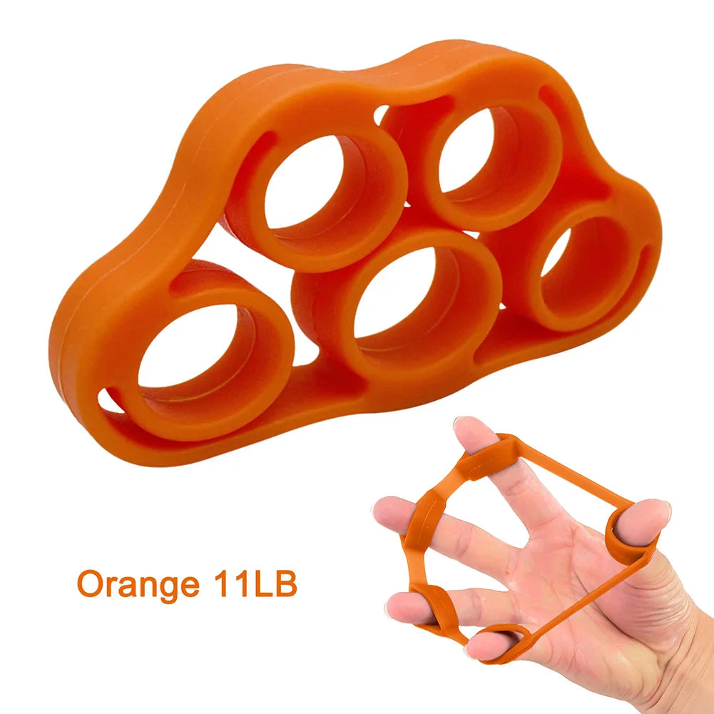 3-1PCS Silicone Finger Gripper Strengthener Trainer Elastic Hand Grip Strengthener Guitar Finger Exerciser Patient Hand Trainer