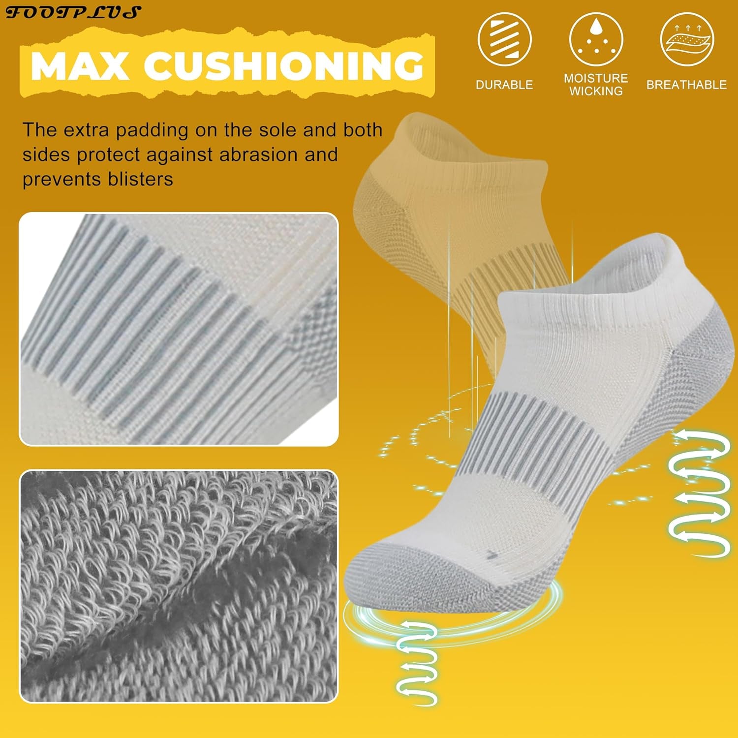 Copper Compression Socks,Unisex Cushioned Sole Arch Support Athletic Ankle/Crew Running Hiking Socks