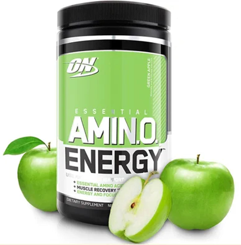 Optimum Nutrition Amino Energy Pre Workout Powder, Green Apple, 30 Servings