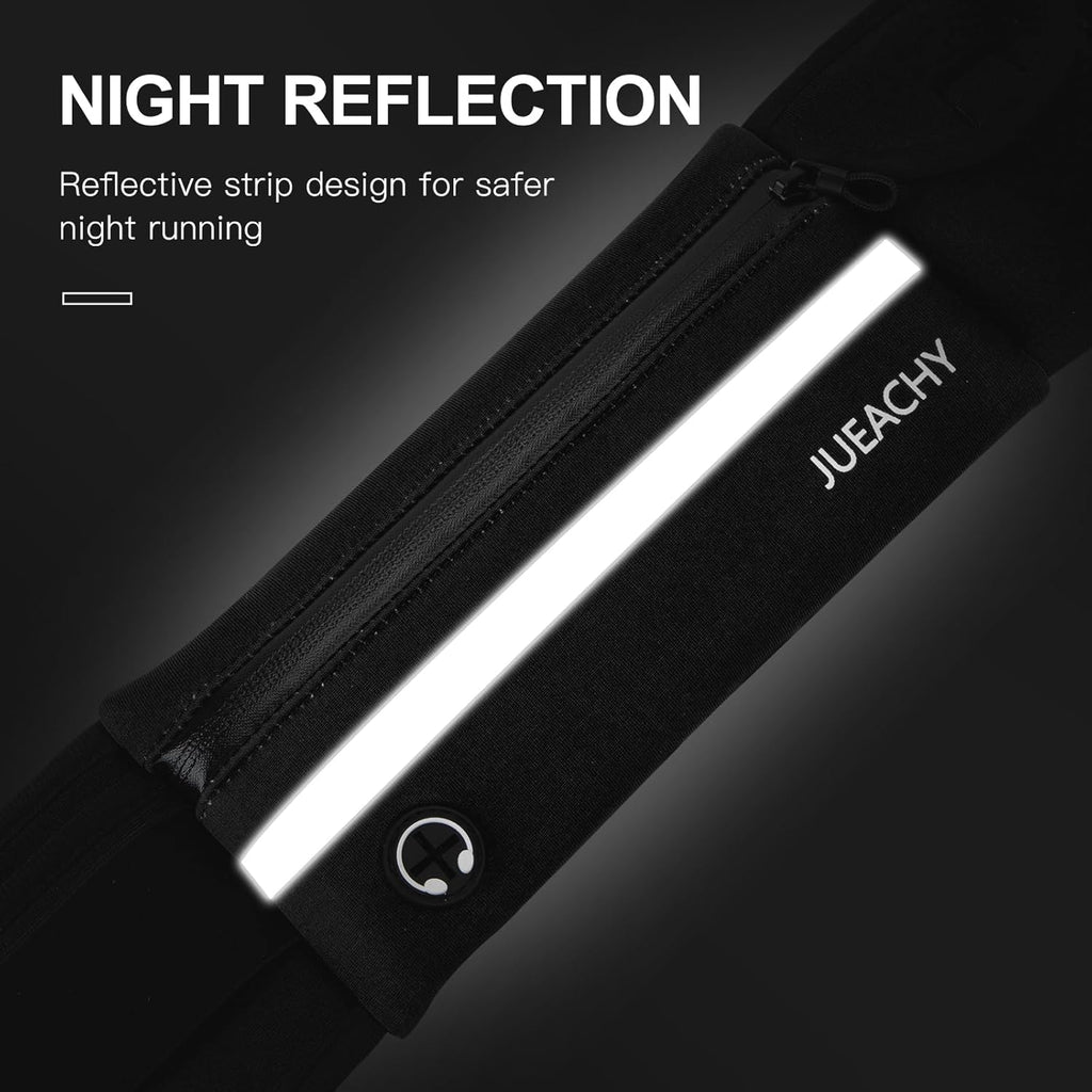 Running Belts for Women Waterproof Fanny Pack Running Waist Pouch Phone Holder Adjustable Sports Money Belt with Headphone Port