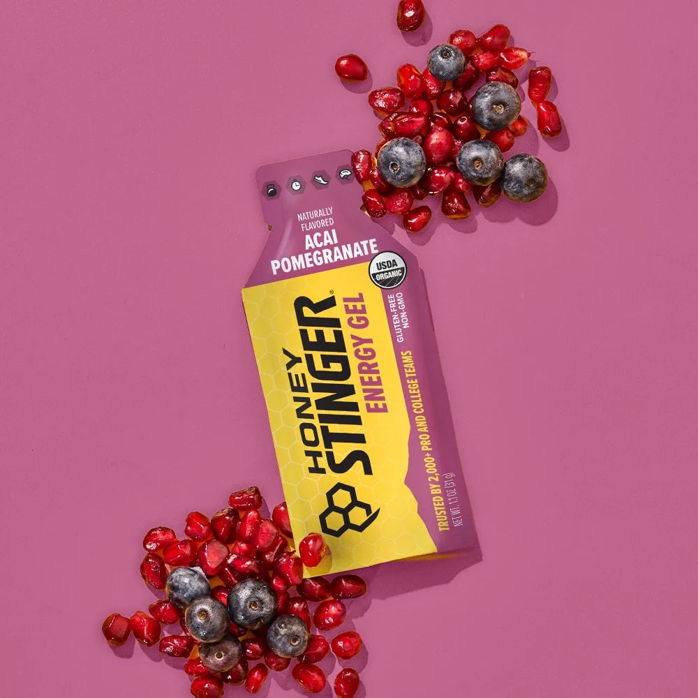 Organic Gluten-Free Energy Gel, Acai Pomegranate, 1.1 Oz, 24 Count
